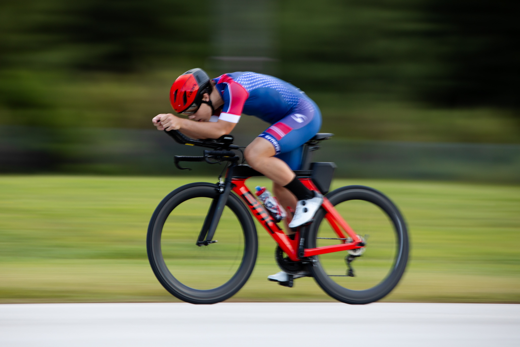 Triathlete in action